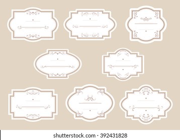 Set Labels Tags Frames Decorative Elements Stock Illustration 392431828 ...