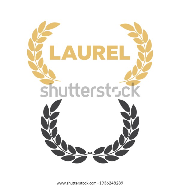 Set\
of laurel wreaths s. Laurel wreath with golden\
ribbon
