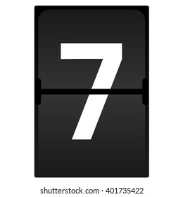 Set of letters on a mechanical timetable