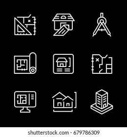 Set Line Icons Architectural Stock Vector (Royalty Free) 514305907 ...