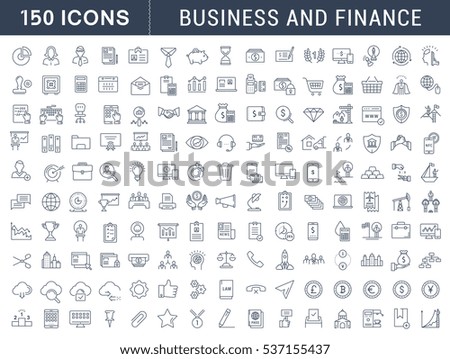 Set  line icons in flat design with elements for mobile concepts and web apps. Collection modern infographic logo and pictogram. Raster version.