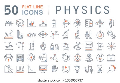 Set of line icons of physics for modern concepts, web and apps.  - Shutterstock ID 1386958937