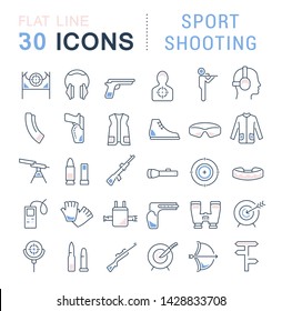 Set of line icons of sport shooting for modern concepts, web and apps.  - Shutterstock ID 1428833708