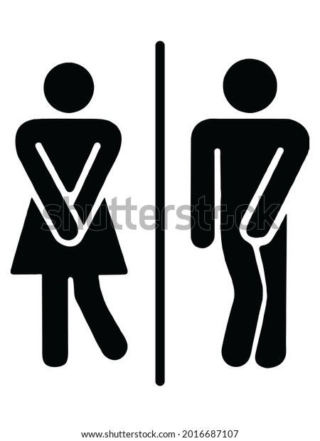Set of male and\
female avatar icons. Male and female gender profile symbols. Men\'s\
and women\'s restroom logos. Toilet and shower sign. Flat style\
isolated on white\
background.