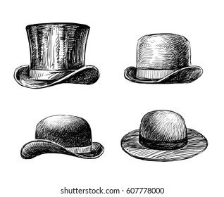 bowler hat drawing