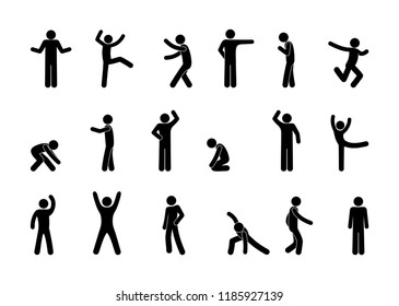 Icon Man Stick Figure People Illustration Stock Illustration 1569060205 ...