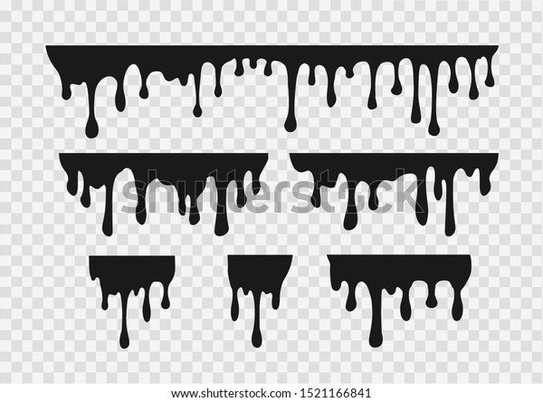 Set Melting Drops Various Substances Liquids Stock Illustration ...