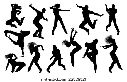 Set Men Women Street Dance Hip Stock Illustration 2190539523 | Shutterstock