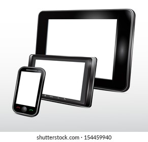 Set of mobile electronic technics. 