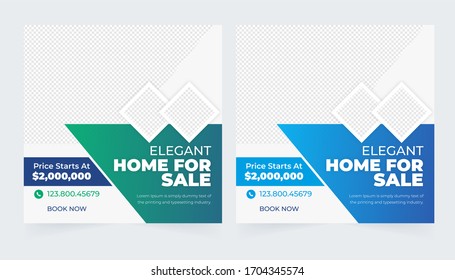 Set modern real estate square editable banner template. Minimalist design.Suitable for social media post and web internet ads. illustration with photo college. fashion sale social media post design - Powered by Shutterstock