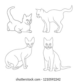 Cat Outlines Images, Stock Photos & Vectors | Shutterstock