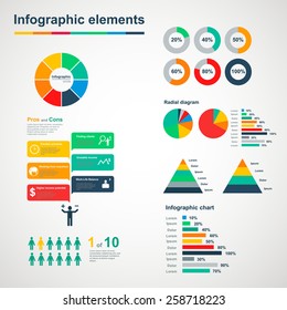 Set Of Multicolored Infographic Elements