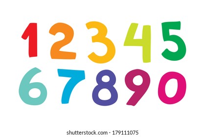 Element Set Ten Numbers Form Zero Stock Vector (Royalty Free) 698026645