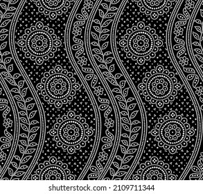 Set of Oriental ,digital motif, damask patterns for greeting cards and wedding invitations.Picture with black and white elements.Abstract geometric background texture, geometric shape pattern,Abstract