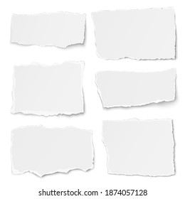 Set of paper different shapes tears isolated - Shutterstock ID 1874057128
