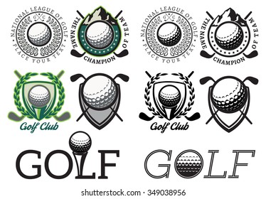 set of patterns badges with attributes for golf - Powered by Shutterstock