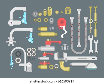 Set plumbing parts - Powered by Shutterstock