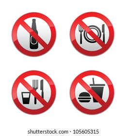 No Eating Sign Images, Stock Photos & Vectors | Shutterstock