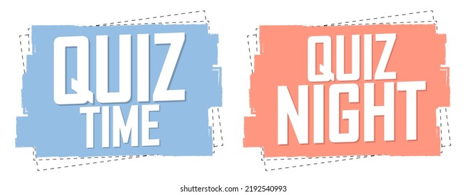 Set Quiz Banners Design Template