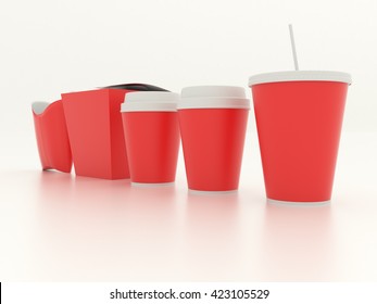 Take Away Coffee Cup Elements Set Stock Vector (Royalty Free) 476368270