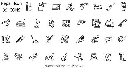 Set of repair icons. Line art style icons bundle. vector illustration
 - Powered by Shutterstock