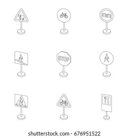 Set Road Signs Signs Prohibition Permission Stock Illustration ...