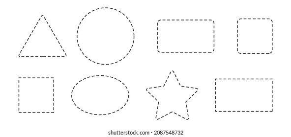 Set of Scissors and coupon, cut template and dashed line. Black icons. Gift Coupon element template, graphics design. Voucher promo code. Shopping, food and drink, business. illustration