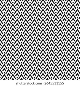 set of seamless geometric patterns, Vshaped elements, small black diamond shapes, repeating pattern, Chevron, Vshapes, Staggered Rows, Diamond Fillers, Monochromatic, upward or undulating direction, 