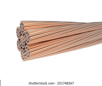 Set Of Seamless Steel Cable, Isolated 3d Render