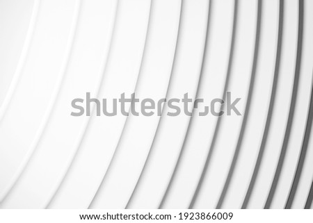 A set of sectors of a circle forming a concentric structure as a concept for the abstract design of the architecture of the future city. 3d rendering.