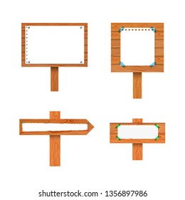Set Signposts Paper Sheets Isolated On Stock Illustration 1356897986
