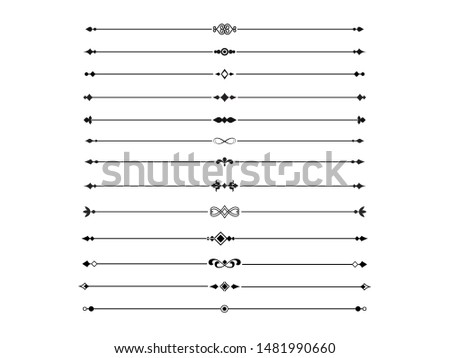 Set of Simple Divider Line Border