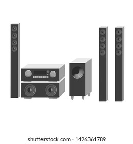 Set Speakers Whis Buffer System Home 