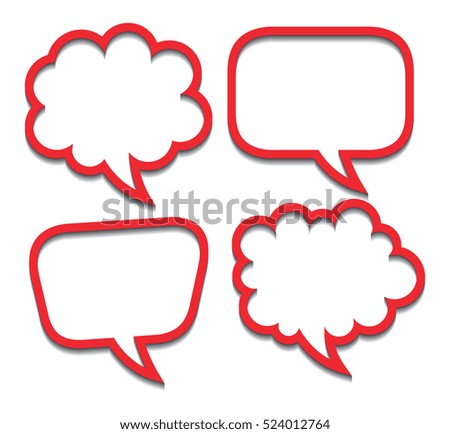 Set of speech bubble isolated on white background