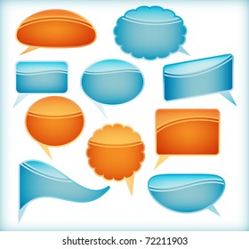 Set of speech bubbles.