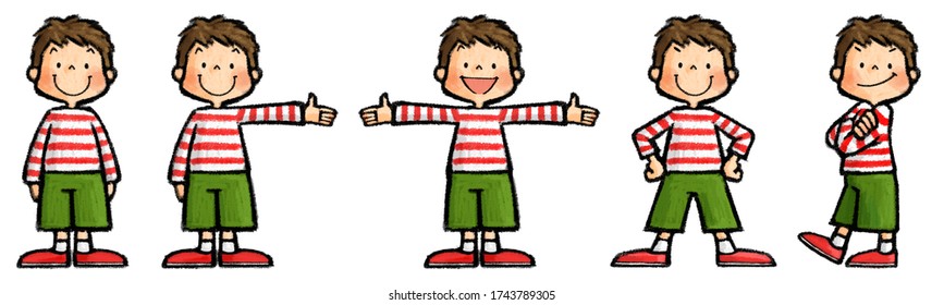 set-standing-kids-illustrations-stock-illustration-1743789305