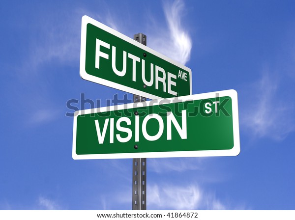 Set Street Signs Future Vision On Stock Illustration 41864872