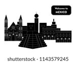 set in the style of a flat design on the theme of mexico.