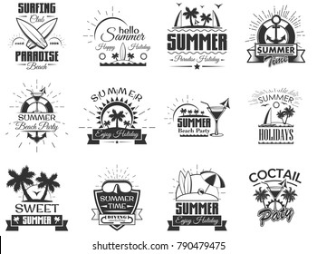 Travel Journey Vector Set Labels Handwritten Stock Vector (Royalty Free ...