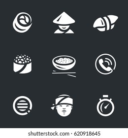 Set of Sushi service Icons.