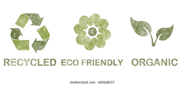 Set Of Symbols Connected To Sustainable Living