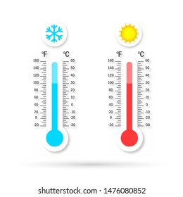 Set Temperature Logo Shadow Warm Cold Stock Illustration 1476080852 ...