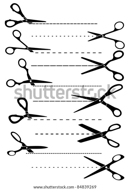 Set of template cutting\
scissors for food or toys design. Vector version also available in\
gallery
