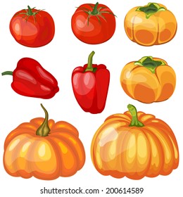 Set Of Thankgivings Day Vegetable Icons