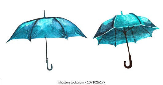 Watercolor Painting Umbrella Images, Stock Photos & Vectors | Shutterstock