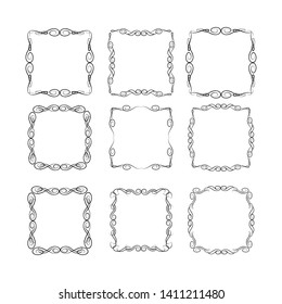 Set Frames Web Design Print Cards Stock Vector (Royalty Free) 1376172875