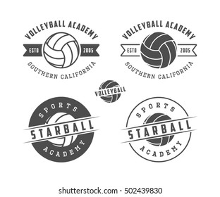 Set of vintage volleyball labels, emblems and logo

 - Powered by Shutterstock