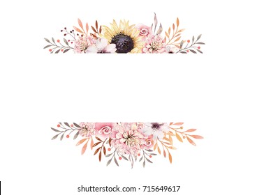 Download Watercolor Autumn Frame High Res Stock Images Shutterstock