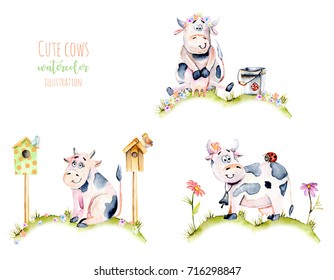 Download Watercolor Cow High Res Stock Images Shutterstock