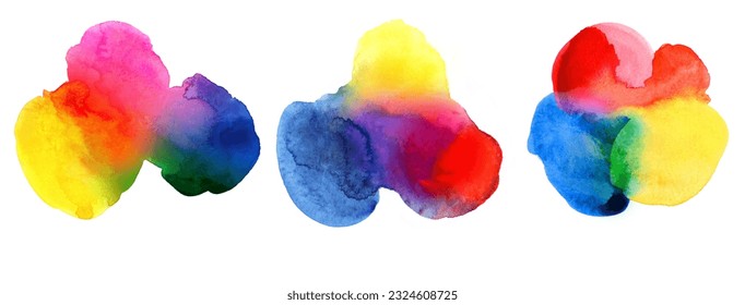 A set watercolor stains